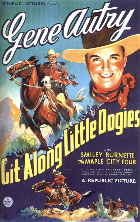 Imagem do Poster do filme 'Dinheiro a Jorro (Git Along Little Dogies)'