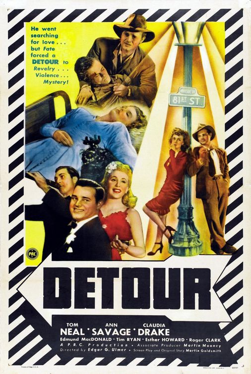 Imagem do Poster do filme 'Curva do Destino (Detour)'