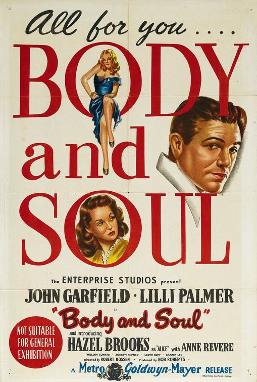 Imagem do Poster do filme 'Body and Soul'