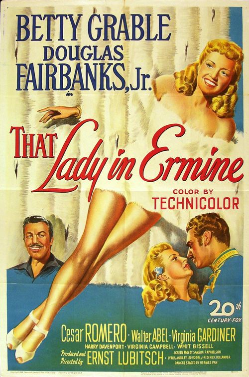 Imagem do Poster do filme 'A Condessa Se Rende (That Lady in Ermine)'