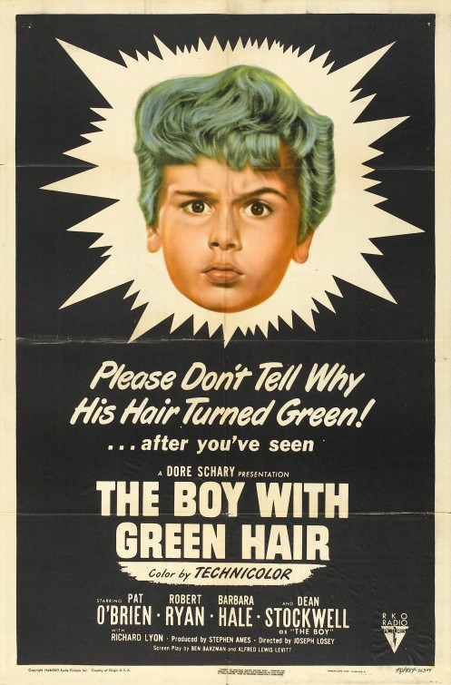 Imagem do Poster do filme 'The Boy with Green Hair'