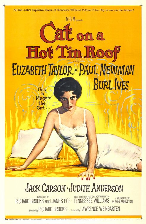 Imagem do Poster do filme 'GATA EM TETO DE ZINCO QUENTE (Cat on a Hot Tin Roof)'