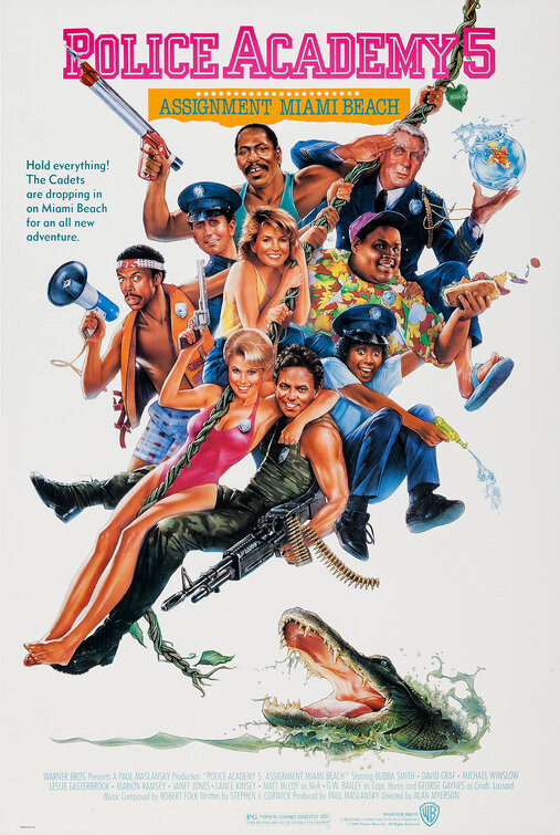 Imagem do Poster do filme 'Loucademia de Polícia 5: Missão Miami Beach (Police Academy 5: Assignment: Miami Beach)'