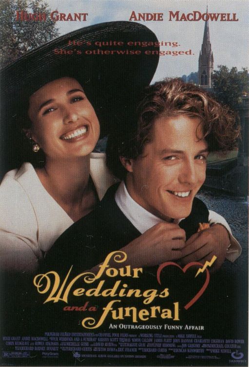 Imagem do Poster do filme 'Quatro Casamentos e um Funeral (Four Weddings And A Funeral)'