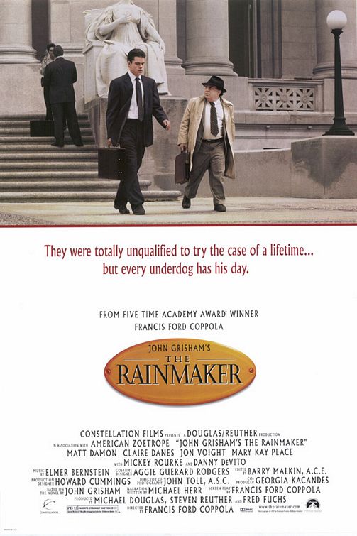 Imagem do Poster do filme 'O Homem Que Fazia Chover (John Grisham's The Rainmaker)'