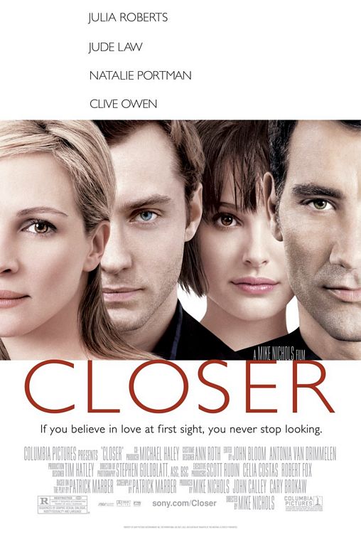 Imagem do Poster do filme 'Closer: Perto Demais (Closer)'