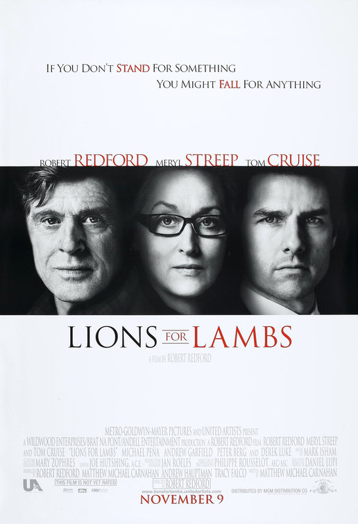 Imagem do Poster do filme 'Leões e Cordeiros (Lions for Lambs)'