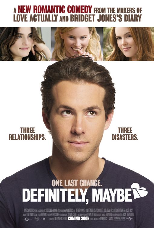 Imagem do Poster do filme 'Três Vezes Amor (Definitely, Maybe)'