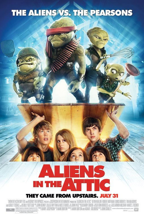 Imagem do Poster do filme 'Pequenos Invasores (Aliens in the Attic)'