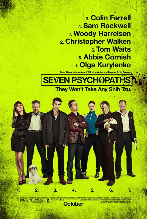 Imagem do Poster do filme 'Sete Psicopatas e um Shih Tzu (Seven Psychopaths)'