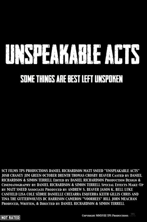 Imagem do Poster do filme 'Unspeakable Acts'