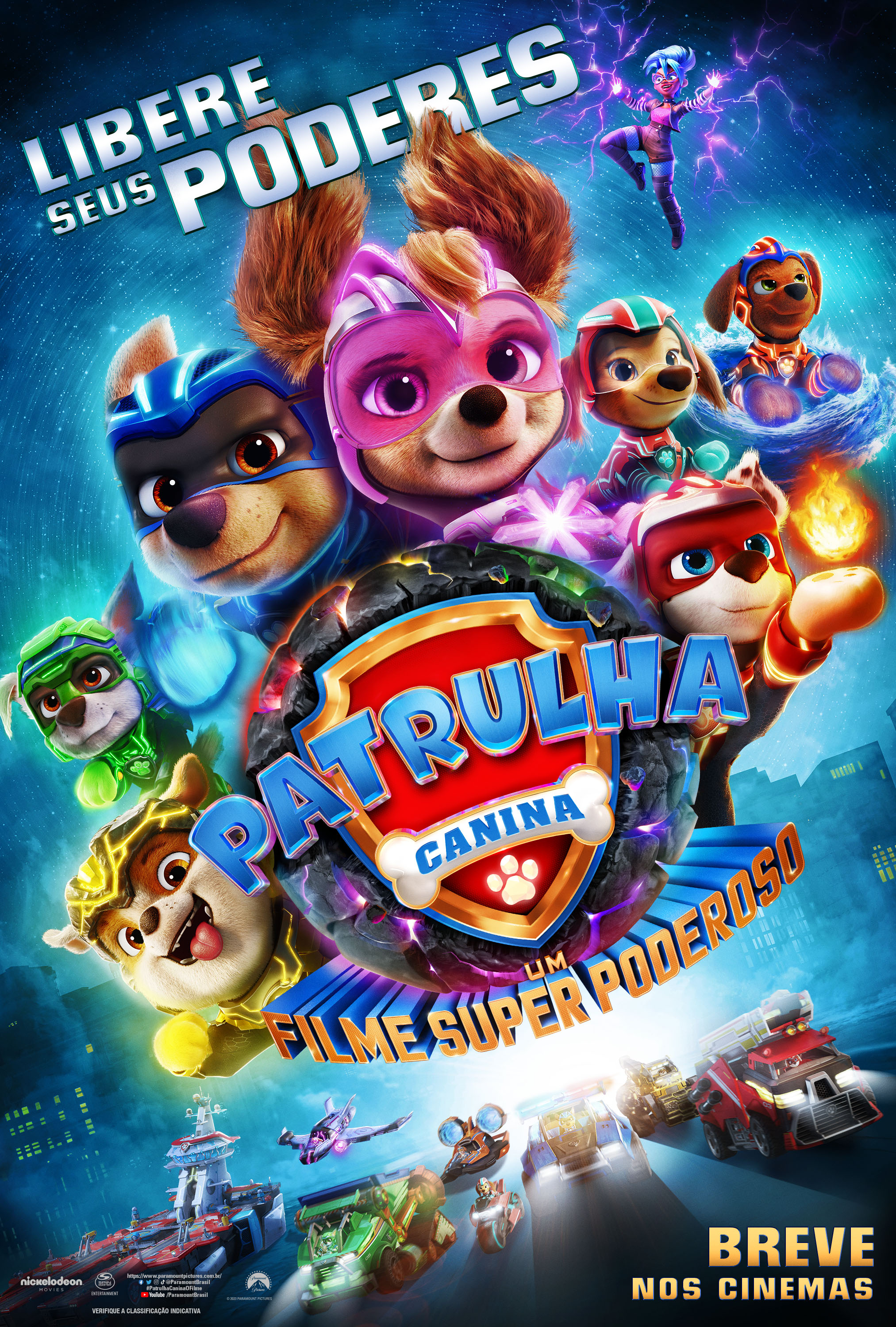 Imagem do Poster do filme 'Patrulha Canina: Um Filme Superpoderoso (PAW Patrol: The Mighty Movie)'